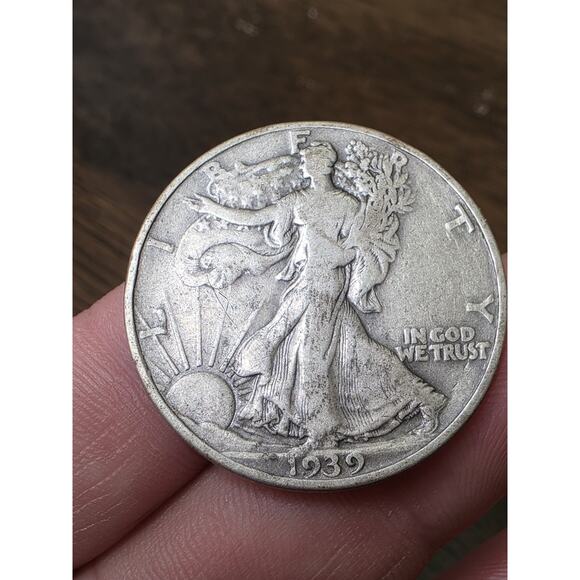 1939-D Walking Liberty Half Dollar, Extra Fine+ Circulated Coin, Store 5 - Picture 1 of 16